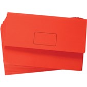 MARBIG SLIMPICK FOOLSCAP DOCUMENT WALLET BRIGHTS RED PACK 10