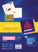 AVERY 35957 L7163FP HIGH VISIBILITY SHIPPING LABEL LASER 14UP FLUORO PINK PACK 25