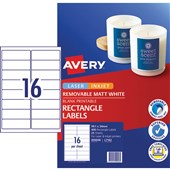 AVERY 936098 J8162 QUICK PEEL ADDRESS LABEL WITH SURE FEED INKJET 16UP WHITE PACK 50