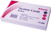 ESSELTE RULED SYSTEM CARDS 127 X 203MM WHITE PACK 100