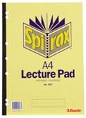 SPIRAX 907 LECTURE BOOK 7MM RULED 7 HOLE PUNCHED SIDE OPEN GLUE BOUND 140 PAGE A4