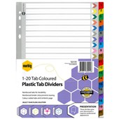 MARBIG MANILLA INDEX DIVIDER 120 TAB A4 ASSORTED