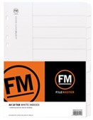 FM CARDBOARD DIVIDER 10 TAB A4 WHITE