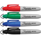 SHARPIE MINI PERMANENT MARKER FINE BULLET 10MM ASSORTED PACK 4