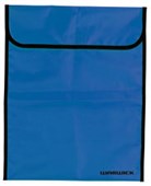 WARWICK HOMEWORK BAG HOOK AND LOOP W290 X H360MM LARGE FLUORO BLUE