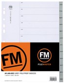 FM PP DIVIDER JANDEC TAB A4 GREY