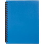 MARBIG DISPLAY BOOK REFILLABLE 20 POCKET A4 BLUE