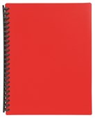 MARBIG DISPLAY BOOK REFILLABLE 20 POCKET A4 RED