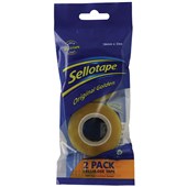 SELLOTAPE CELLULOSE TAPE W18MM X L33M CLEAR PACK 2