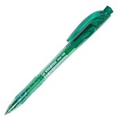 STABILO LINER 308 BALLPOINT PEN RETRACTABLE 045MM GREEN