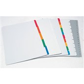 DIXON DIVIDERS BINDING A4 10 TAB WHITE