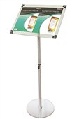 DEFLECTO FOYER STAND MAGNETIC A3 CLEARCHROME