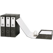 MARBIG LEVER ARCH BOX FILE 70MM FOOLSCAP MOTTLE BLACK