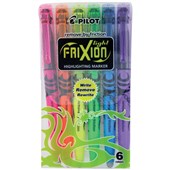 PILOT FRIXION HIGHLIGHTER ERASABLE CHISEL ASSORTED PACK 6