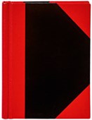 SPIRAX NOTEBOOK CASEBOUND RULED 100 LEAF A7 BLACKRED