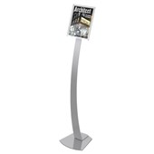 MANHATTAN SIGN HOLDER FLOOR STAND W308 X D245 X L1460MM SILVER