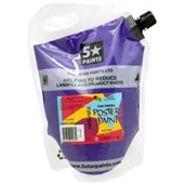 FIVE STAR POSTER PAINT TEMPERA WASHABLE VIOLET 15L POUCH