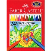 FABER CASTEL SMART PLASTIC CRAYONS PACK 24