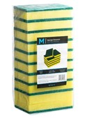 SPONGE SCOURING PADS MATTHEWS YELLOW GREEN 100 X 150MM 10PKT