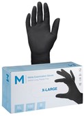 DISPOSABLE GLOVES NITRILE POWDER FREE MATTHEWS EXTRA LARGE BLACK BOX100