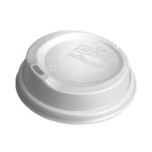 CASTAWAY CUP LIDS HOT BEVERAGE DOMED WHITE PACK 100