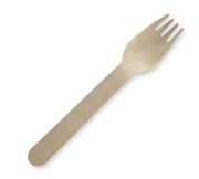 FORK UNBRANDED BIOPAK WOODEN 16CM 100PKT