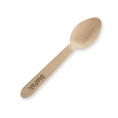 TEASPOON BIOPAK WOODEN 10CM 100PKT