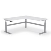 WORKSTATION CUBIT HIGHRISE 1800 X 1800 X 700MM ELECTRIC SILVER FRAME  WHITE TOP