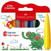 FABER CASTELL LITTLE CREATIVES GRIP CRAYONS PACK6